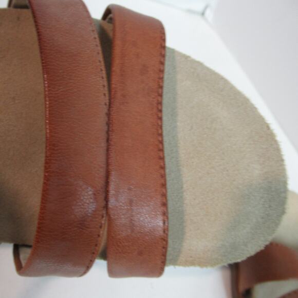 Abeo Biosystem Sandals Womens 7M Brown Leather Comfort Shoes Chunky Heel Y2K 00s - Picture 10 of 13